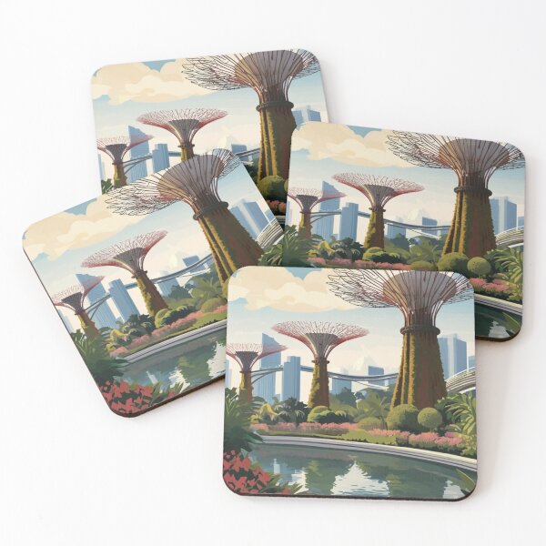 Item preview, 006 Vintage Gardens By The Bay Travel Poster Design designed and sold by Alexis Art Collection.