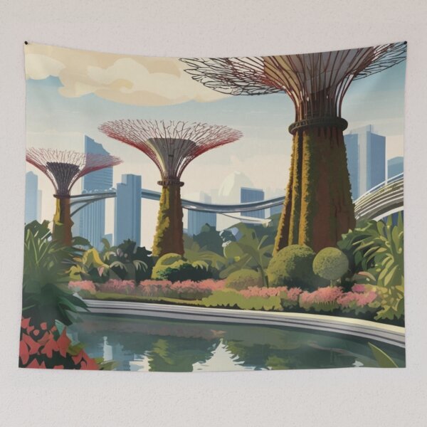 Item preview, 006 Vintage Gardens By The Bay Travel Poster Design designed and sold by Alexis Art Collection.