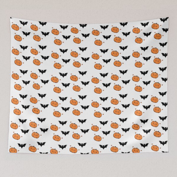 Item preview, Cute & Spooky: The Pumpkin and the Bat, Small Pattern, Unique designed and sold by villacreativa.