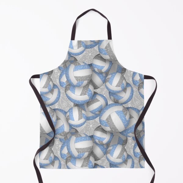 Item preview, Light blue gray boho floral doodle volleyball designed and sold by katzdzynes.