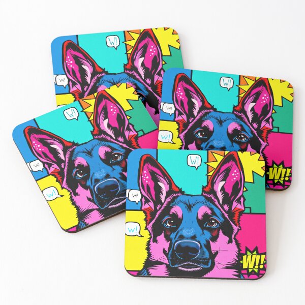 Item preview, Bold Colors, Brave Heart German Shepherd Pop Art designed and sold by Cute-Cuddles.