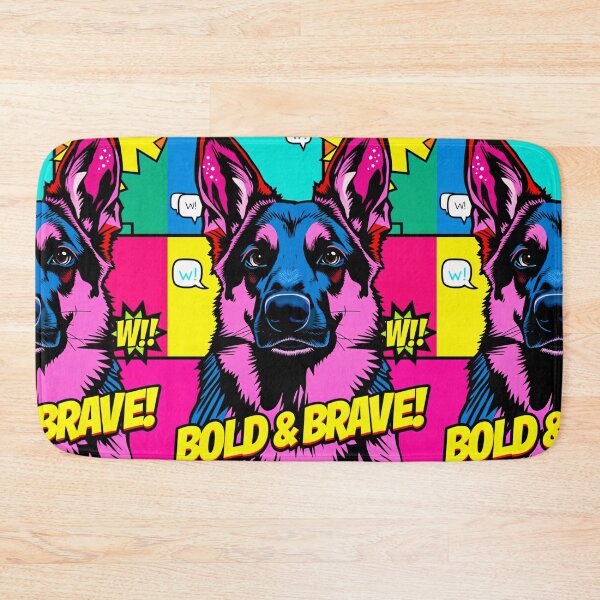 Item preview, Bold Colors, Brave Heart German Shepherd Pop Art designed and sold by Cute-Cuddles.