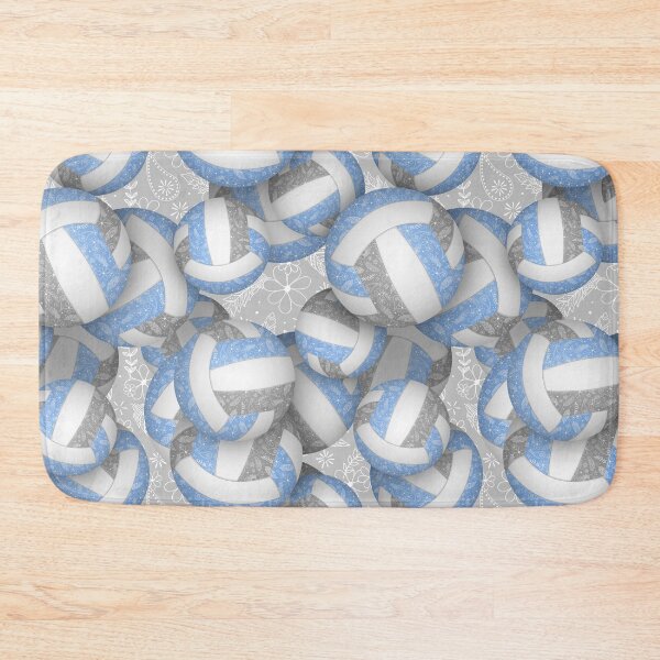 Item preview, Light blue gray boho floral doodle volleyball designed and sold by katzdzynes.