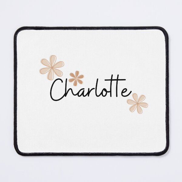 Item preview, "Charlotte" name with beige flowers designed and sold by Rocky Designs.