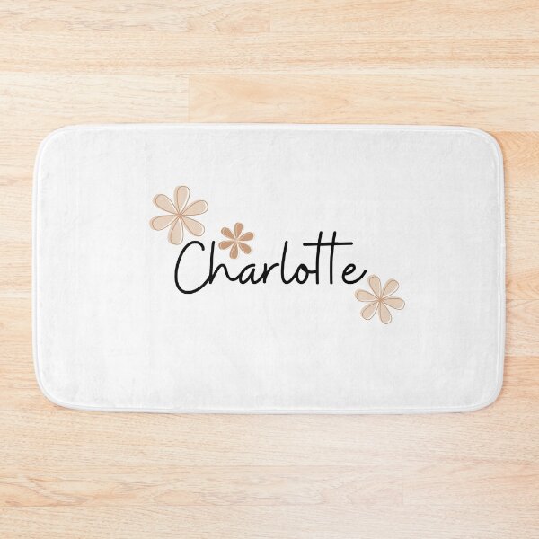 Item preview, "Charlotte" name with beige flowers designed and sold by Rocky Designs.