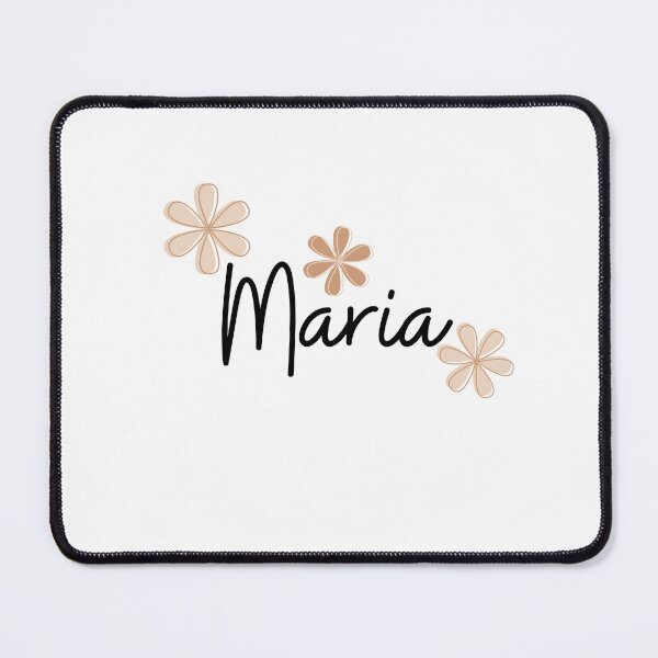 Item preview, "Maria" name with beige flowers designed and sold by Rocky Designs.