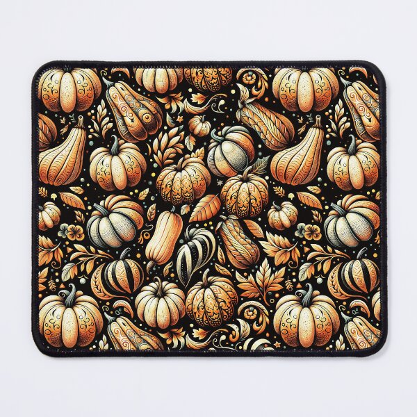 Item preview, Pumpkin Pattern, black, texture with Pumpkin, textile with floral orange and black, cute Halloween designed and sold by Collagedream.