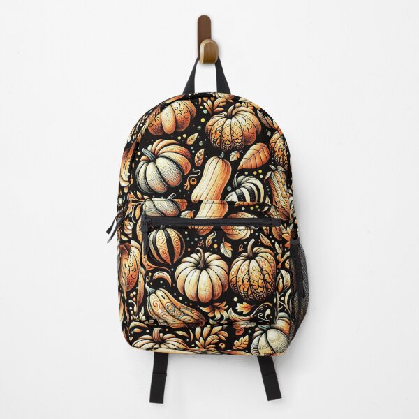 Item preview, Pumpkin Pattern, black, texture with Pumpkin, textile with floral orange and black, cute Halloween designed and sold by Collagedream.