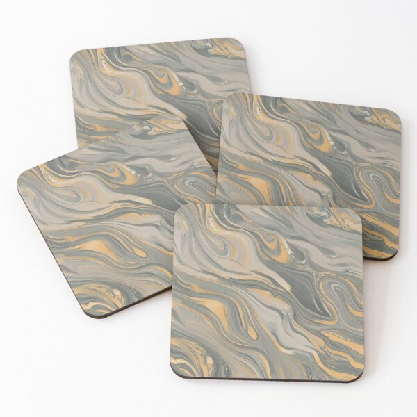 Item preview, Yellow and Grey Marble designed and sold by BubbleGalaxy.