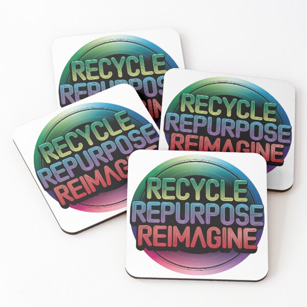 Item preview, Colorful Recycle Repurpose Reimagine | Environmental | Earth Day designed and sold by PinkGoddessLove.