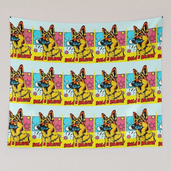 Item preview, Super Shepherd Bold & Brave In Comic Style designed and sold by Cute-Cuddles.