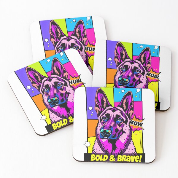 Item preview, Vibrant Hero German Shepherd Pop Art designed and sold by Cute-Cuddles.