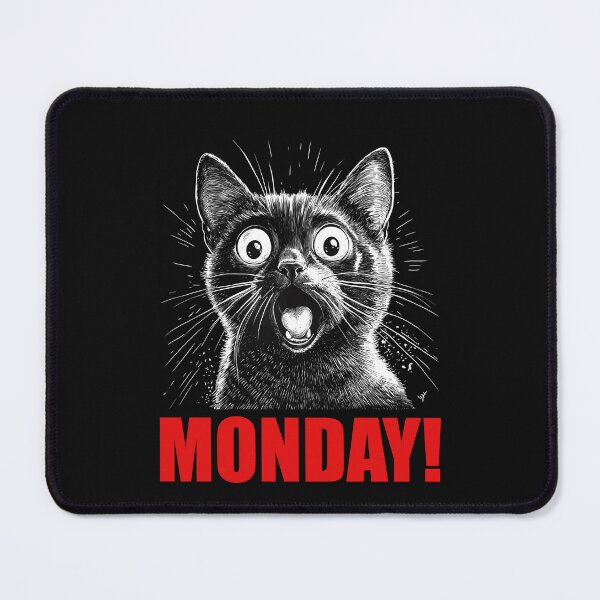 Item preview, Shocked Cat Face Monday designed and sold by sheprint.