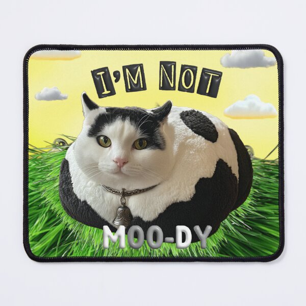Item preview, I'm Not Moo-dy - Cute Cow Cat Illustration designed and sold by TheSignFi.