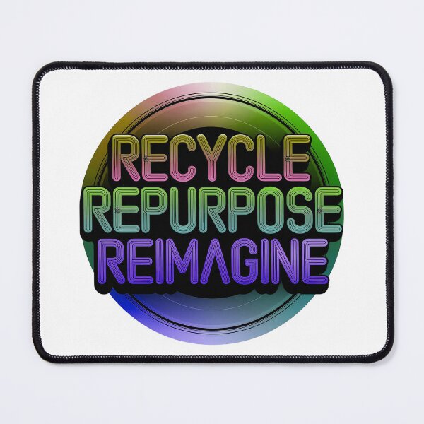 Item preview, Blue Recycle Repurpose Reimagine | Environmental | Earth Day designed and sold by PinkGoddessLove.