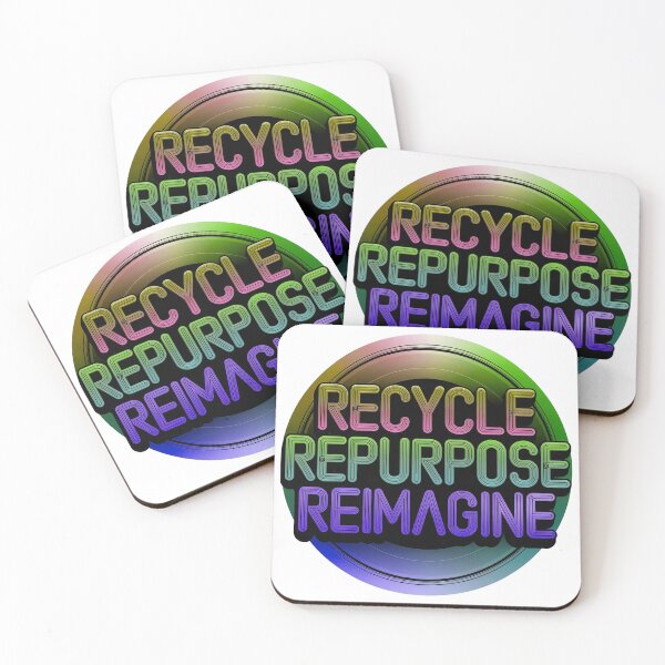 Item preview, Blue Recycle Repurpose Reimagine | Environmental | Earth Day designed and sold by PinkGoddessLove.