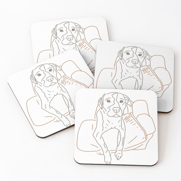 Item preview, Pit Bull lounging on a recliner designed and sold by Eva Freeman.