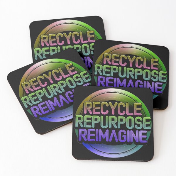 Item preview, Blue Recycle Repurpose Reimagine | Environmental | Earth Day designed and sold by PinkGoddessLove.