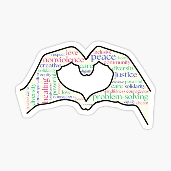Item preview, Nonviolence Heart Hands designed and sold by paceebene.