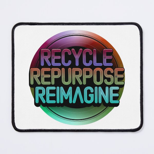 Item preview, Blue Recycle Repurpose Reimagine | Environmental | Earth Day designed and sold by PinkGoddessLove.