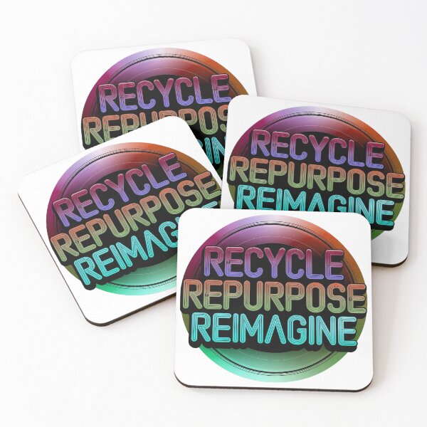 Item preview, Blue Recycle Repurpose Reimagine | Environmental | Earth Day designed and sold by PinkGoddessLove.