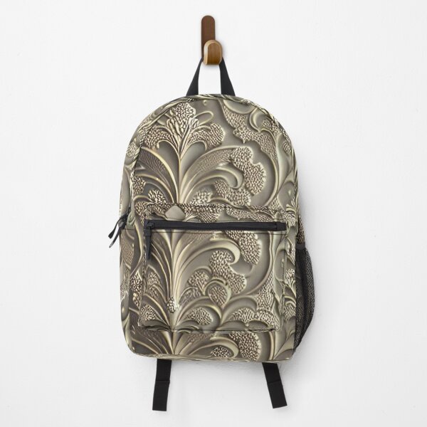 Item preview, Metallic Taupe Damask Pattern designed and sold by BubbleGalaxy.