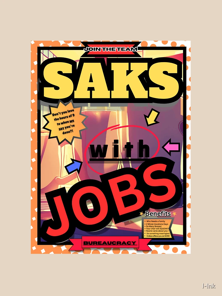 Thumbnail 4 of 4, Relaxed Fit T-Shirt, SAKS with JOBS designed and sold by I-Ink.