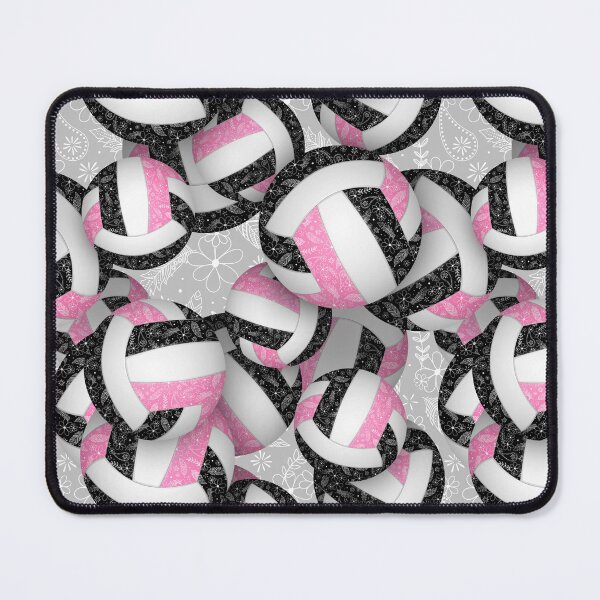Item preview, Pink black boho floral doodle volleyball designed and sold by katzdzynes.