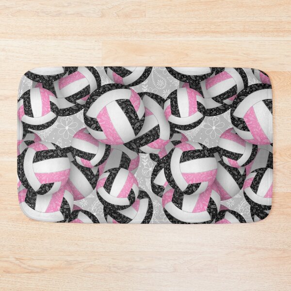 Item preview, Pink black boho floral doodle volleyball designed and sold by katzdzynes.