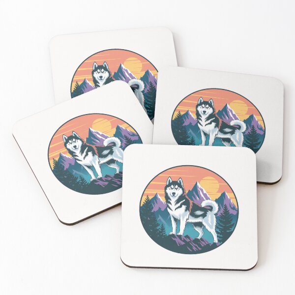 Item preview, A vector illustration of a majestic siberian husky designed and sold by chessnegocios.