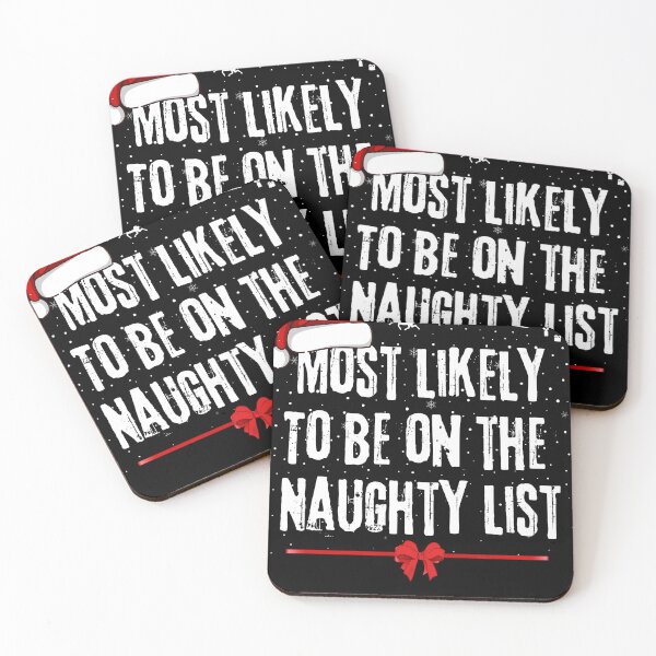 Item preview, Most likely to be on the naughty list family matching pajamas designed and sold by MilkyForest.