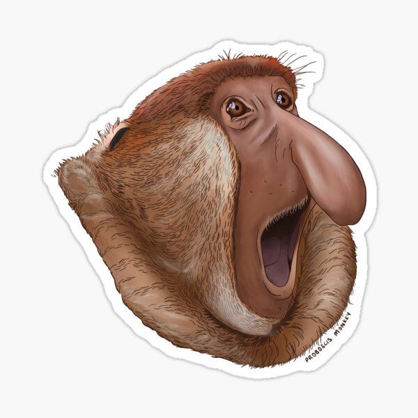 Item preview, Proboscis Monkey  designed and sold by JunkMoodArt.