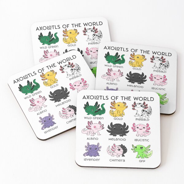 Item preview, Kawaii Axolotls of the Worlds designed and sold by HRSCreates.