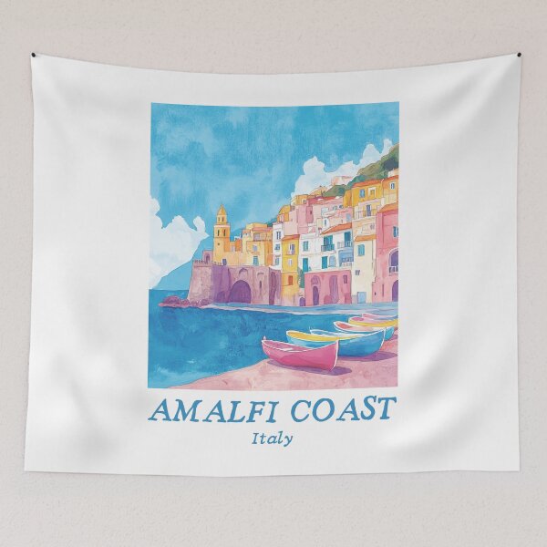 Item preview, A Travel Print of the Amalfi Coast - Italy  designed and sold by StudioRedKoala.