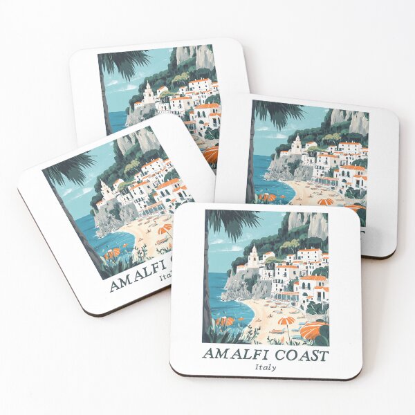 Item preview, A Travel Print of the Amalfi Coast - Italy  designed and sold by StudioRedKoala.