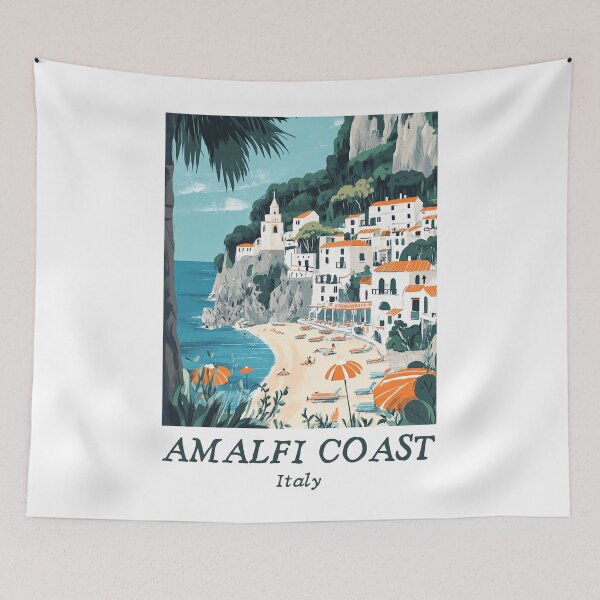 Item preview, A Travel Print of the Amalfi Coast - Italy  designed and sold by StudioRedKoala.