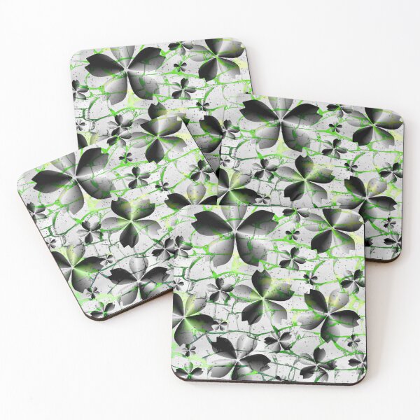 Item preview, Crackled Flower Pattern White Green designed and sold by DrowningBeauty.