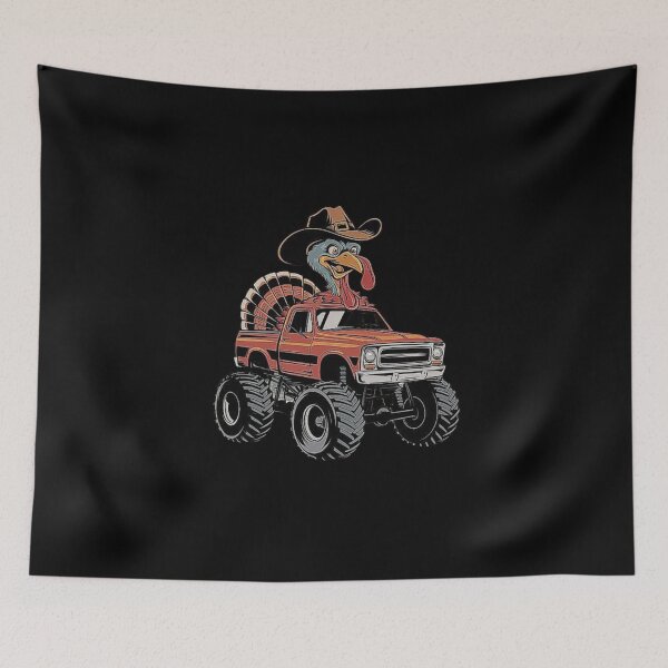 Item preview, Thanksgiving Turkey Truck - Fun and Quirky Turkey in a Monster Truck designed and sold by love3617.