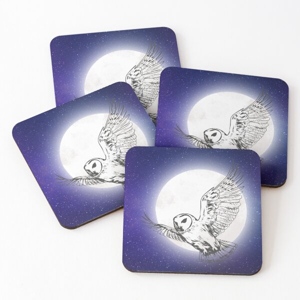 Item preview, Witchy Mystical Barn Owl and Full Moon designed and sold by WildWoodlandWitch.