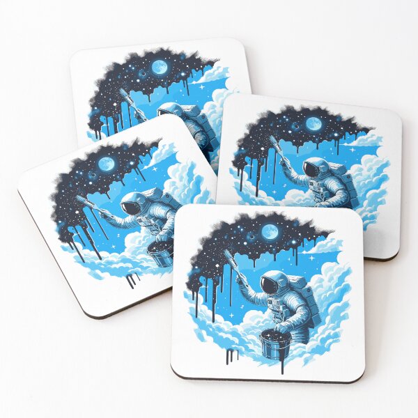 Item preview, Astronaut painting starry sky night gift designed and sold by Pineapple-Tree.