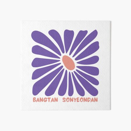 Artikel-Vorschau von Bangtan Sonyeondan Retro Lila Blume , designt und verkauft von MintMochaMatcha.