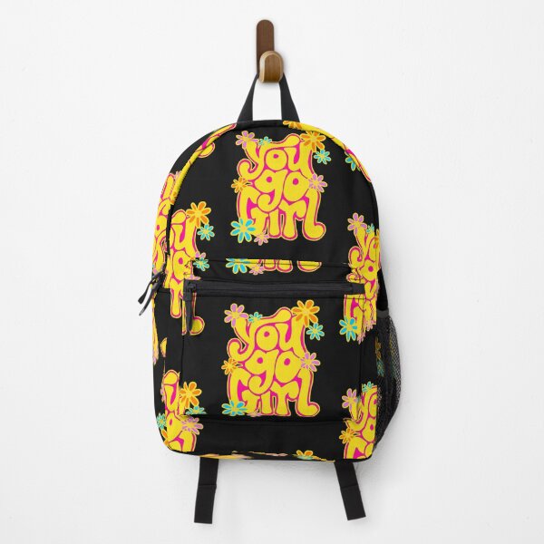 Artikelvorschau, Hippie Style You Go Girl - schwarzer Hintergrund entworfen und verkauft von HarrisonDesign.