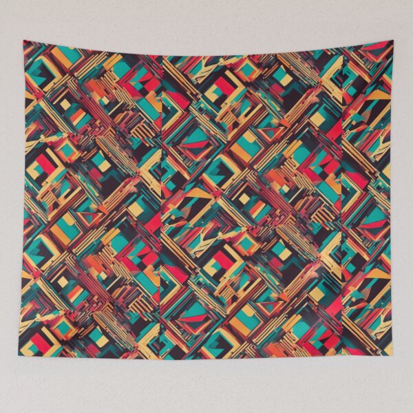 Item preview, Top geometric patterns one line new colorful strips striped art  designed and sold by Design Repo.