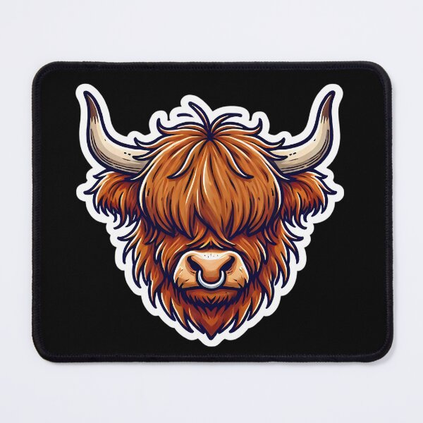 Item preview, Majestic Highland Cow Portrait. designed and sold by Linework Studio.