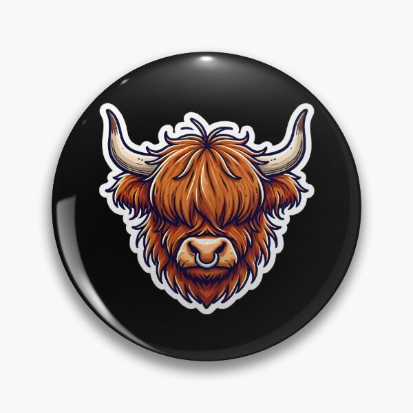 Item preview, Majestic Highland Cow Portrait. designed and sold by Linework Studio.