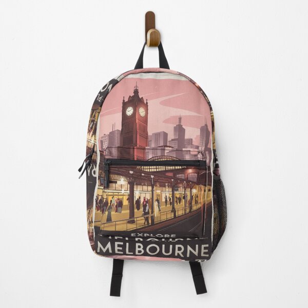 Artikelvorschau, Melbourne-Weinlese-Reise-Plakat entworfen und verkauft von TravelerRat.
