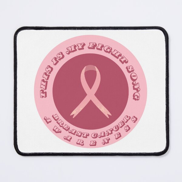 Item preview, Fight song with pink ribbon for breast cancer designed and sold by thebellabear.