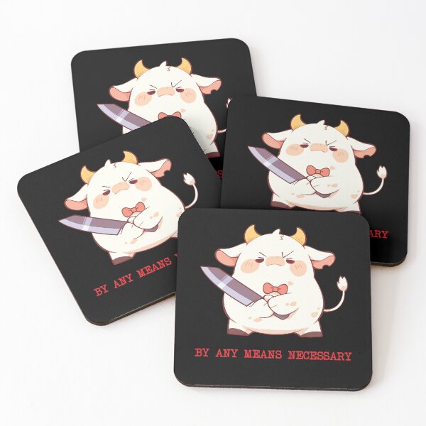 Item preview, By Any Means Necessary - Cute Funny Cow Holding Knife designed and sold by aresmeris.