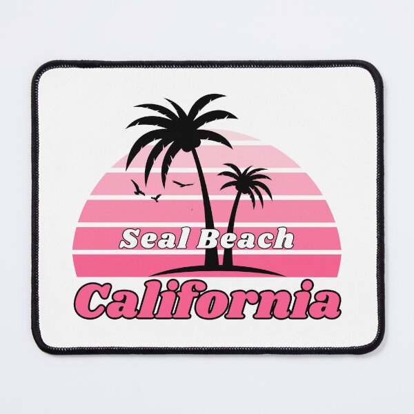 Item preview, Retro Cool Seal Beach California Palm Tree at Sunset Souvenirs designed and sold by karmdaf.