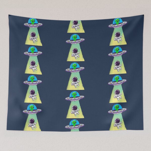 Item preview, Alien Invasion - Blue Background  designed and sold by HarrisonDesign.